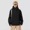Chaqueta con capucha de tejido suave para exteriores para hombre, chaqueta de tejido suave de marca moderna, chaqueta impermeable de montañismo para hombre, abrigo casual transfronterizo