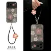 Lanyard de flores pintura al óleo adecuado para funda de teléfono Apple 18pm iphone17 ventana grande 16 silicona 14 retro 15 femenino