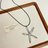 Europa e Estados Unidos moda personalidade transfronteiriça colar de estrela-do-mar estrela de cinco pontas design de nicho temperamento simples personalidade corrente de clavícula versátil