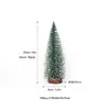 Decoraciones navideñas mini árbol de Navidad adorno de escritorio pequeño abeto nevado árbol decorativo para oficina en casa mesa de comedor