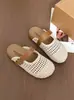 Medias Pantuflas Cerradas Tejidas Estilo Vacaciones para Mujer, Nuevo Modelo Verano 2026 con Hebilla de Cinturón, Pantuflas de Exterior para Playa Transpirables Estilo Birkenstock