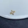 Contas Espaçadoras de Diamante Completo de Trevo de Quatro Folhas que Preservam a Cor Pulseira de Joias de Cristal Feita à Mão Acessórios DIY Contas