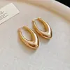 Pendientes Largos Colgantes Redondos Plisados Huecos de Aguja de Plata Moda Exagerada Europea y Americana Pendientes de Personalidad Pendientes Ligeros de Lujo de Gama Alta para Mujer