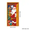 Nova capa de porta de Natal transfronteiriça, montagem de decoração de festa para criar atmosfera e oportunidades de fotos, bandeiras e faixas suspensas de Natal ao ar livre
