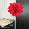 Flor artificial, dalia de un solo tallo, para decoración de habitación de boda, paisajismo de patio pequeño, arreglo de cascada de mesita de noche y preparación de boda