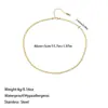 Collar Minimalista de Acero Inoxidable con Cadena Lisa Chapado en Oro de 18K Estilo Coreano para Mujer, Collar Delgado Versátil de Acero Inoxidable para el Trabajo