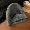 Gorro de Lã Tricotado Estilo Retrô Americano com Barra Enrolada, Folgado, para Cabeça Grande, Chapéu Frio Emagrecedor para Mulheres, Novo Versátil de Lã 2025