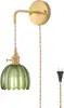 Luminária de parede vintage concha estilo francês, luminária de cabeceira de quarto, luminária decorativa criativa de luxo com mosaico de cobre para sala de estar