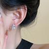 Pendientes de Zirconia Saturno de la Emperatriz Viuda Pendientes Placa de Incienso Mosquitera de Sentido Avanzado Pendientes Sin Agujeros en las Orejas Pendientes de Viento Frío para Mujer