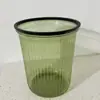[Vendas Diretas da Fábrica] Lixeira Grande Transparente Recipiente de Limpeza para Armazenamento de Plástico para Casa Sala de Estar Cozinha Banheiro com Anel de Pressão