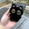 Popular Colgante de Muñeca Gato Negro Chirriante Llavero Colgante de Muñeca Gato Lindo Regalo para Pareja Muñeca de Puesto