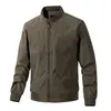 Chaqueta Amazon Transfronteriza Ropa Exterior para Hombre Verano Estilo Delgado Primavera y Otoño Talla Grande Chaqueta de Vuelo Sencilla Ropa Casual para Hombre Negro