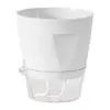 Maceta de Flor de Rábano Verde, Maceta de Plástico de Doble Capa de Auto-Riego para Interior Balcón, No Necesita Regar, Depósito de Agua Transparente y Cuenco de Relleno