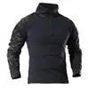 Yitai G2 Camuflaje Exterior Manga Larga Traje de Rana Camiseta Top Manga Larga Uniforme de Entrenamiento Militar Verano Fuerzas Especiales Uniforme Táctico