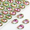 Pingente de Contas de Cristal de Vidro Gota d'Água Malha 13*22 Pingente Cortina de Contas Materiais para Joias DIY Feitas à Mão Prontas para Venda
