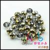 Cuentas planas de 6MM8MM color de retención de alta temperatura color de galvanoplastia vidrio de cristal de alta calidad cuentas de rueda fabricantes soporte pequeño lote mixto