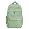 Mochila Escolar Grande Capacidade Estudante 2025 Novo Estilo Simples Tecido de Nylon Repelente à Água Mochila Casual de Viagem Mochila Feminina