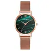Procesamiento y Personalización del Fabricante Xiaohongshu Popular Reloj Verde Pequeño Reloj para Mujer Correa Milanesa Correa de Malla Reloj de Cuarzo para Mujer