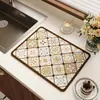 Alfombrilla Drenante Retro de Tierra de Diatomeas Estilo Americano, Alfombrilla Absorbente para Encimera de Cocina, Alfombrilla Secadora para Vajilla de Cocina, Alfombrilla para Cafetera