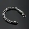 Fornecimento de fábrica pulseira de prata esterlina retro dominadora punk simples fivela oval pulseira masculina de prata 925 para namorado