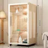 Jg Yang Anju Casa para Mascotas Villa de Madera Maciza Hogar Casa para Gatos Interior Espacio Libre Súper Grande Jaula para Gatos de Lujo de Una Pieza