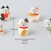 Gato da Sorte Desenho Animado Criativo Fofo Alívio de Estresse Cura Artesanato de Resina Decoração de Mesa de Escritório