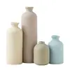 Juego de 4 Jarrones Cerámicos Transfronterizos, Estilo de Porcelana Moderna Neutra, para Mesa de Comedor, Chimenea, Entrada, Decoración de Estantería