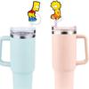 8-10mm Capinha de Palito Desenho Animado Fofo Simpson Tampa de Palito à Prova de Poeira Cobertura Protetora para Canudo de Vidro