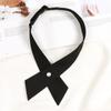 Gravata Borboleta Uniforme Escolar Tailandês Cor Sólida Vermelho Preto Gravata Borboleta Menina Gravata Borboleta Cruzada Uniforme JK Tailandês