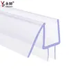 Tira de sellado transparente de PVC caliente de fábrica barrera de agua para la parte inferior de la puerta del baño tira de sellado impermeable para puerta de vidrio cabina de ducha