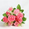 Rosas Artificiales de Boda al por Mayor 15 Capullos de Rosa de Hierba Silvestre Flores de Seda Falsas Decoración de Exhibición para Sala de Estar Plantas Acuáticas Europeas