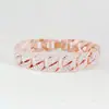 Pulsera Cubana Hip-Hop Europeo y Americano Estilo Masculino de Moda Joyería de Mano para Discoteca Hip Hop Pulsera para Amantes de los Diamantes Venta al por Mayor