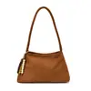 Bolsa de Mão Cor Sólida Estilo Coreano 2025 Bolsa de Axila Fashionável Diária Simples Elegante Versátil Tendência Bolsa de Ombro Único Transversal Pequena