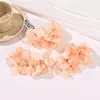 Flor de simulación 10 horquillas cabeza de flor de hortensia flor de simulación de boda flor de seda flor DIY ajuste de flor decoración pasarela camino guía de flores