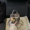 Moda Otoño e Invierno Estampado de Leopardo Bolso Cuadrado Pequeño Bolso de Hombro Único Cruzado para Niñas Mini Elegante Exquisito Accesorio de Viaje Bolso para Labiales