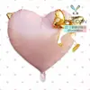 Mecrla Globos de Papel de Aluminio con Forma de Corazón y Lazo, Estilo Ins de Venta Caliente Transfronteriza, 22 pulgadas, para Decoración de Fiesta de Cumpleaños