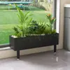 Macetero Ancho de Pie para Balcón, Macetero de Hierro, Estante Extensor para Alféizar de Balcón, Macetero para Balcón Exterior y Interior