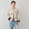 Primavera/Outono 2026 Novo Estilo Explosivo Roupas Femininas Retrô Novo Estilo Chinês Transmissão ao Vivo Usável dos Dois Lados Jaqueta Estilo Tang Botões de Rã Estilo Chinês