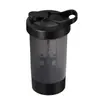 Vaso Mezclador Eléctrico para Proteína en Polvo con Recipiente para Polvo, Vaso de Agua para Deporte Fitness, Vaso Mezclador de Plástico, Vaso Totalmente Automático