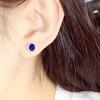 Pendientes de zafiro de cristal afilado con simulación de diamante completo, venta en línea en vivo de celebridades, joyería de moda para mujer con color tesoro