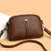 Bolso de hombro de doble capa de cuero suave nuevo transfronterizo, bolso cuadrado pequeño simple y casual, bolso cruzado ligero, bolso de mujer al por mayor personalizado