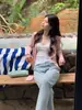 Camisola de Encaje con Copas, Cuello en V, Top Tubo Sexy, Prendas de Abrigo Versátiles Ajustadas, Estilo Corto de Verano