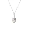 Colar de Pá Pequena com Diamantes Inteiros para Mulheres, Luxo Acessível, Estiloso, Design de Nicho, Corrente para Clavícula de Pá de Ouro de Alta Qualidade, Novos Acessórios