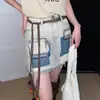 Cuerda de cintura con borla de cuentas de dopamina estilo étnico para mujer, diseño trenzado retro con decoración de cinturón para falda y jeans