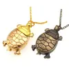 Reloj de cuarzo para niños caricatura lindo retro tortuga volteable llavero cadena colgante lista fabricantes de joyería creativa en stock