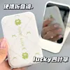 Espejo pequeño plegable portátil, alto valor estético, lindo mini espejo de maquillaje para niñas