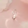 Anillo de Flor de Tres Hojas de Doble Capa de Plata Pura S999 Yongcheng, Joyería de Mano Suave, Elegante, Exquisita, Versátil para Ropa de Trabajo, Dropshipping
