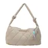 Bolsa Tote de Lona Grande Capacidade para o Dia a Dia 2024 Nova Personalizada Plissada Bolsa Nuvem Fashion Casual Leve Bolsa Transversal