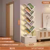 Estante de Livros de Madeira Maciça Simples Rack de Armazenamento Integrado Estante Criativa Rack de Armazenamento Doméstico Rack de Exibição Montado na Parede Rack de Armazenamento de Canto