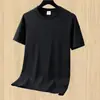 Venta Directa de Fábrica Camiseta de Manga Corta de Verano para Hombre Estilo Coreano Corteholgado Camiseta Básica Talla Grande Estampada Manga Media Top para Pareja